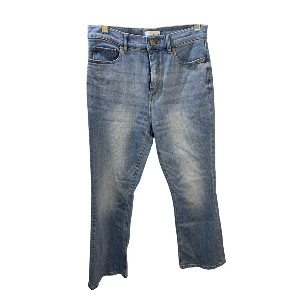 Loft High Waist Kick‎ Crop Light Wash Denim Jeans Size 27/4 Womens Casual
